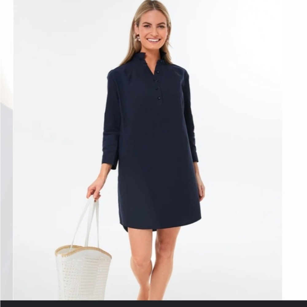 French navy Polly dress pomander place tuckernuck
